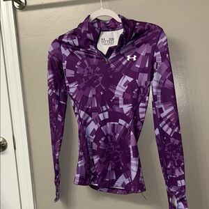 Under Armour Women's Geometric Purple Long Sleeve Fitted Cold Gear